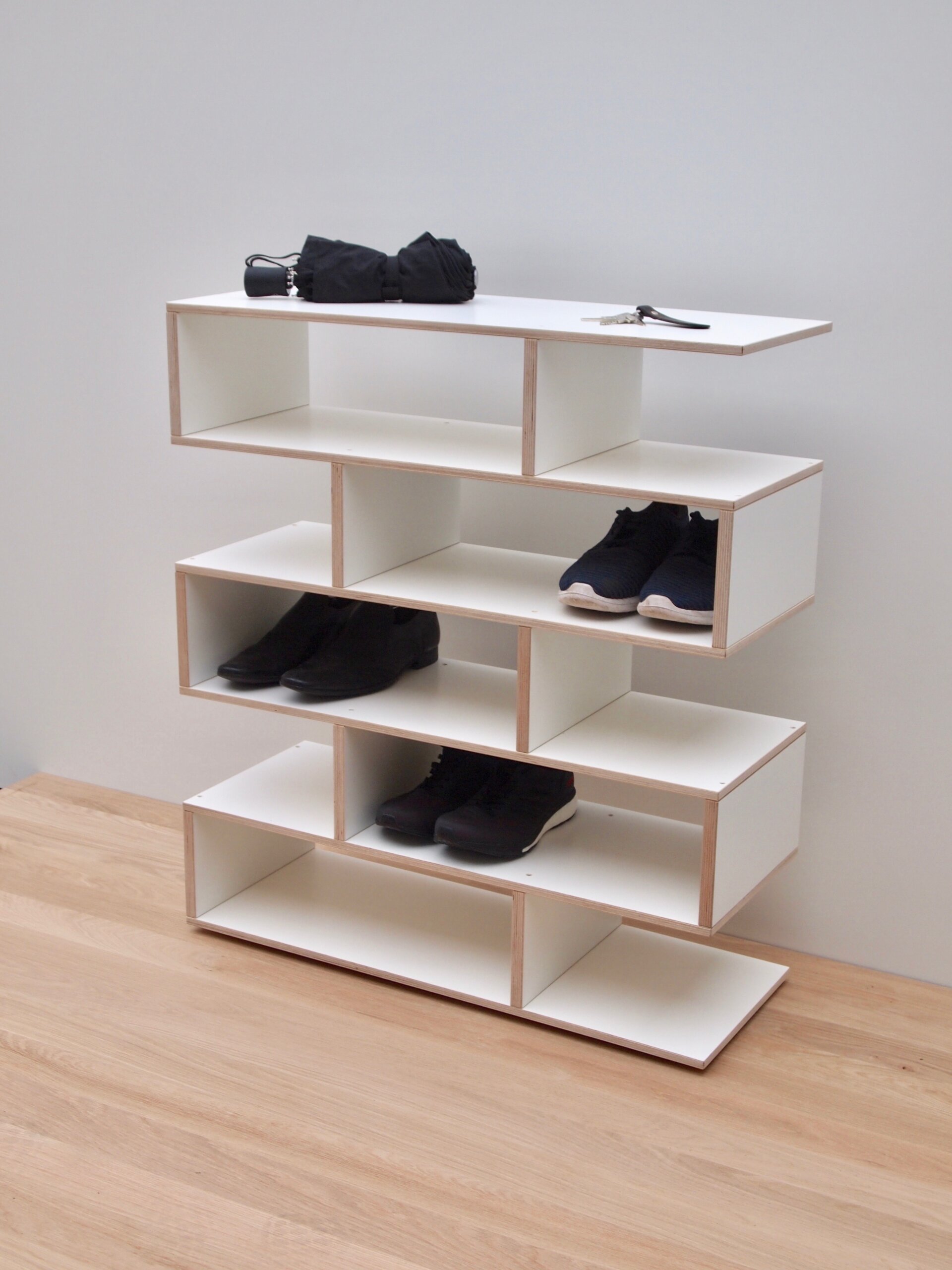 ZIG ZAG – Weiß Schuhregal - Schuhständer